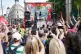 RMT general secretary, Mick Lynch speaking at a rally outsid