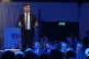 Conservative leadership candidate Rishi Sunak speaking at a 