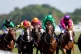 Themaxwecan (second right) ridden by Jamie Spencer comes hom