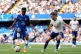 Chelsea's Raheem Sterling battles with Tottenham Hotspur's B
