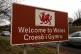 A bilingual road sign at Chepstow