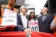 Zarah Sultana, MP for Coventry South, (centre) on a TSSA pic