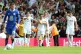 Leeds United's Rodrigo Moreno (centre) celebrates scoring th