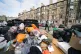Overflowing bins on the streets of Edinburgh where cleansing
