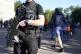 An armed police officer on patrol on the Long Walk in Windso