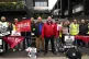 Aslef General Secretary Mick Whelan (centre) at a picket lin