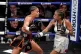 Shannon Ryan (left) in action against Buchra El Quaissi in t