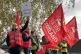  Workers on strike outside the Co-op coffin factory in Glasg