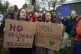 WOMEN MIGRANT'S IMPRISONED: Protesters outside the Manston i