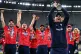 England Head coach Matthew Mott celebrates winning the T20 W