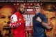 Chris Eubank Jr and Liam Smith pose during the head to head 