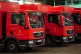 Royal Mail delivery vans parked up inside the Whitechapel de
