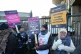 Members of the Royal College of Nursing (RCN) on the picket 
