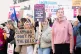 Nurses on the picket line at Guy's and St Thomas hospital in