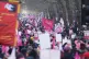 A huge postal workers' march on Buckingham Palace earlier th
