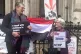 Campaign Against Arms Trade (CAAT) protesters outside the Ro