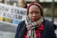 Sheku Bayoh's sister, Kosna Bayoh, arriving at Capital House