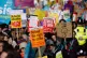 Members of the National Education Union (NEU) take part in a