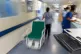 A general view of staff on a NHS hospital ward at Ealing Hos