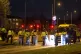 Police in riot gear after a demonstration outside the Suites