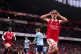 Arsenal's Leandro Trossard celebrates scoring the first goal