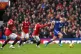 Leicester City's Victor Kristiansen (right) runs past Manche