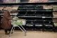 Empty fruit and vegetable shelves at an Asda in east London