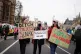Extinction Rebellion demonstrators take part in a rally in L
