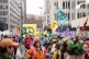 Extinction Rebellion demonstrators take part in a rally in L