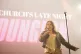Charlotte Church performing on stage at the Eurovision Villa