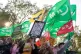 Protesters during the demonstration in Parliament Square, Lo