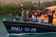 A group of people are brought in to Dover, Kent, by the RNLI