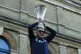 West Ham United manager David Moyes celebrates with the trop