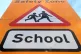 A school safety zone sign