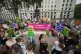 Women's rights campaigners in Westminster, London after taki