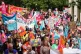 Members of the National Education Union (NEU) take part in a