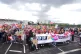 Members of the National Education Union (NEU) take part in a