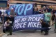 Tottenham fans protest over ticket prices before the Premier