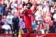 Liverpool's Mohamed Salah celebrates scoring their side's th