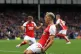 Arsenal's Leandro Trossard (centre) celebrates scoring their