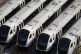 Trains at Elizabeth Line depot at Old Oak Common, in west Lo