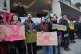 Activists from Fossil Free London outside the InterContinent
