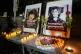 Floral tributes and candles outside the Iranian Embassy in s