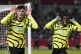 Arsenal's Kai Havertz (left) celebrates with Eddie Nketiah a