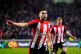 Brentford's Neal Maupay celebrates scoring their side's firs