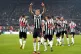 Newcastle United's Anthony Gordon (centre) celebrates scorin
