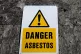 An asbestos warning sign, February 8, 2009