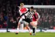 Newcastle United's Lewis Miley and Arsenal's Emile Smith Row