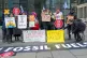 Climate campaigners from Extinction Rebellion Scotland prote