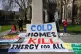 Protesters outside the Palace of Westminster, ahead of Chanc